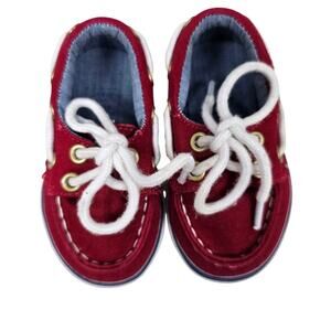 Janie and Jack Red Boat Shoes Baby/Infant Size 4